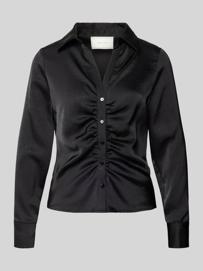 Neo Noir Langarmbluse mit Knopfleiste Modell 'Christy' Black 2