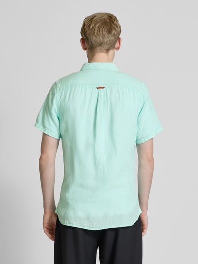 Superdry Regular Fit Freizeithemd aus reinem Leinen Mint 5