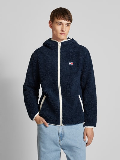 Tommy Jeans Sherpa Jacket mit Label-Patch Dunkelblau 4