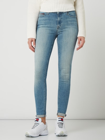 Tommy Jeans Jeansy o kroju skinny fit z dodatkiem streczu model 'Nora' Jeansowy niebieski 4