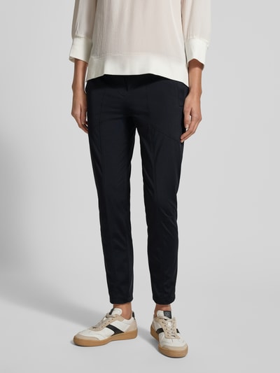 Marc Cain Spodnie materiałowe o kroju slim fit z kieszeniami zapinanymi na zamek błyskawiczny Czarny 4