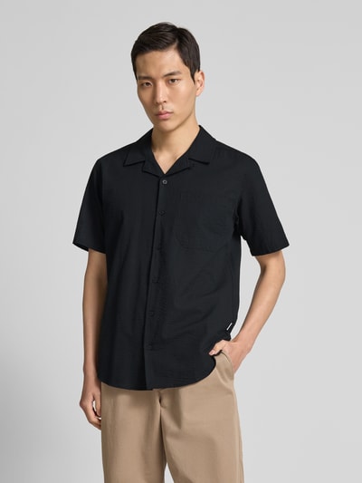 GABBA Regular Fit Freizeithemd mit Label-Detail Modell 'Timo Seer' Black 4