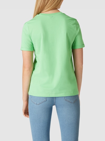Pieces T-shirt z okrągłym dekoltem model ‘Ria’ Trawiasty zielony 5
