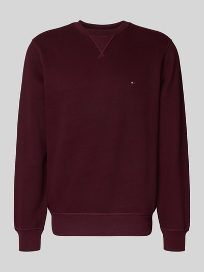 Tommy Hilfiger Regular Fit Sweatshirt Baumwoll-Mix Bordeaux 2