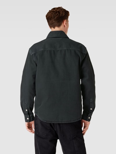 Calvin Klein Jeans Vrijetijdsoverhemd met labelstitching, model 'CANVAS' Zwart - 5