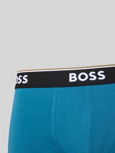 BOSS Trunk aus Baumwoll-Mix im 3er-Pack Modell '3P Boxer Brief' Petrol 2