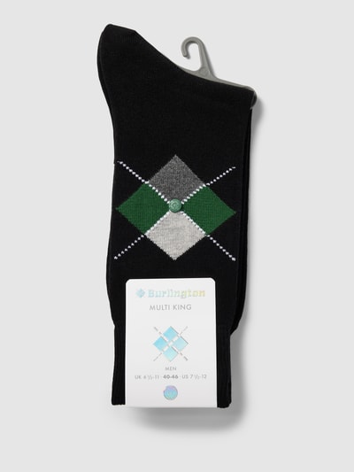 Burlington Socken mit Motiv-Print Modell 'Multi King' Black 3