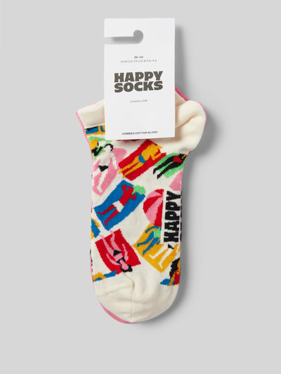 Happy Socks Socken mit Label-Print im 2er-Pack Pink 3