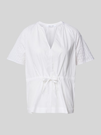 Samsøe Samsøe Regular Fit Bluse mit V-Ausschnitt Modell 'SATOMA' Weiss 2