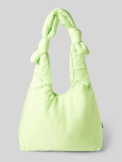 LEFRIK Handtasche mit Knotendetails Modell 'BIWA' Neon Gruen 1