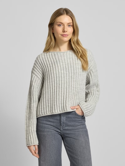 Drykorn Gebreide pullover met ronde hals, model 'IMENY' Lichtgrijs gemêleerd - 4