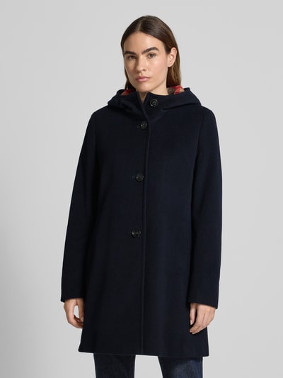 Gil Bret Regular fit lange jas van wolmix met kasjmier Donkerblauw - 4