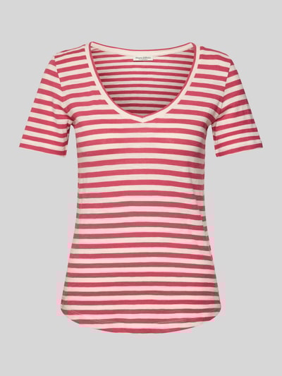 Marc O'Polo Regular Fit T-Shirt aus Slub Jersey Pink 2
