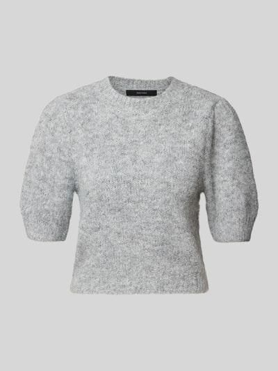 Vero Moda Regular Fit Strickpullover mit Puffärmeln Modell 'NOVAH' Mittelgrau 2