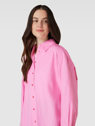 HUGO Longbluse mit Hemdblusenkragen Modell 'Ennia' Pink 3