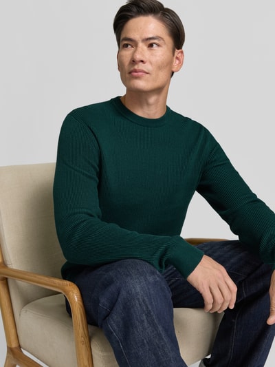 MCNEAL Regular Fit Strickpullover aus Baumwoll-Mix Neon Gruen 3
