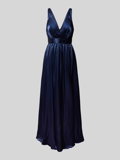 Unique Abendkleid mit gelegten Falten Marine 1