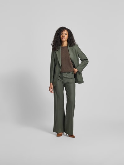 Victoria Beckham Straight Fit Bundfaltenhose mit Woll-Anteil Schilf 1