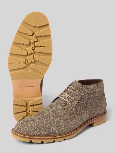 Floris Van Bommel Buty sznurowane z detalem z logo Piaskowy 4
