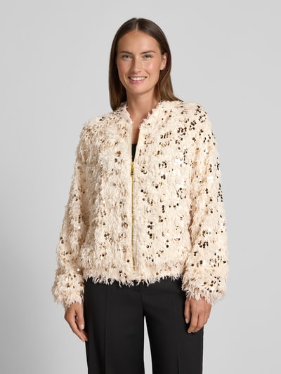 Emily Van den Bergh Blouson mit Paillettenbesatz Offwhite 4