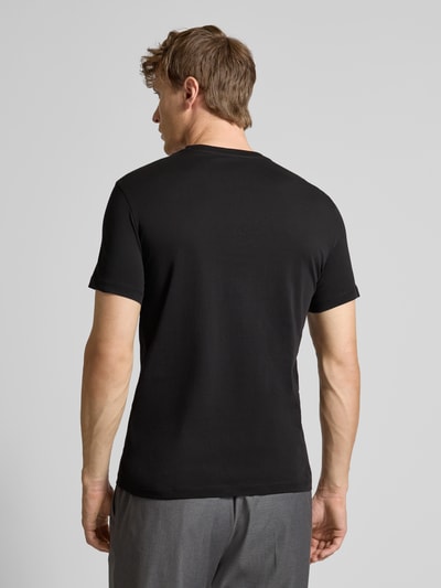 ARMANI EXCHANGE T-shirt o kroju slim fit z czystej bawełny z nadrukiem z logo Czarny 5