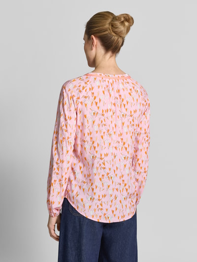 Emily Van den Bergh Regular Fit Bluse aus Viskose mit V-Ausschnitt Rosa 5