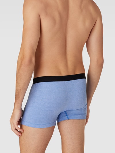 Schiesser Boxershort in gemêleerde look, model 'Piqué' Bleu - 4