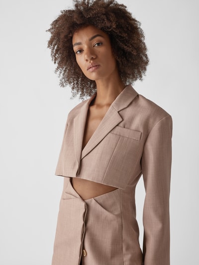 Jacquemus Blazer mit Cut Out Beige 3