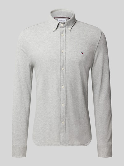 Tommy Hilfiger Slim Fit Freizeithemd mit Logo-Stickerei Hellgrau 2
