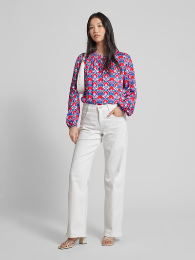 Emily Van den Bergh Bluse mit Allover-Print Rot 1