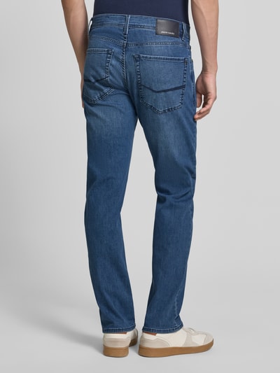 Pierre Cardin Regular Fit Jeans im Used-Look Modell 'Lyon' Hellblau 5