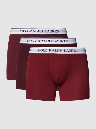 Polo Ralph Lauren Underwear Obcisłe bokserki z elastycznym paskiem z logo w zestawie 3 szt. Bordowy 1