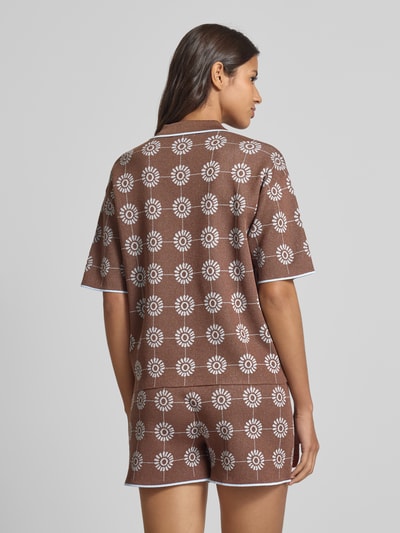 Scotch & Soda Regular Fit Strickbluse mit 1/2-Arm Mittelbraun 5