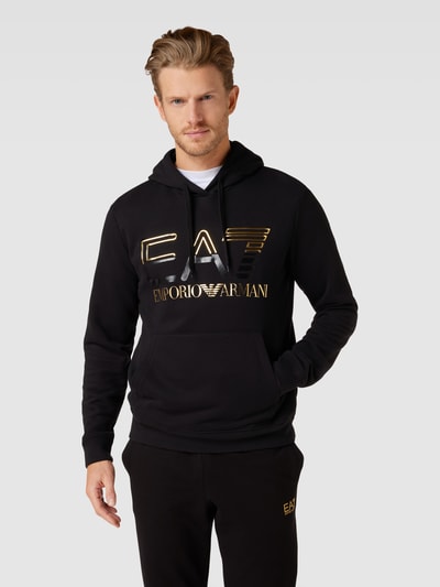 EA7 Emporio Armani Hoodie mit Logo-Print Black 4