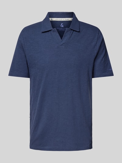 Colours & Sons Slim Fit Poloshirt mit Reverskragen Marine 2