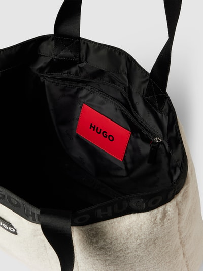 HUGO Shopper mit Label-Detail Modell 'Becky' Ecru 5