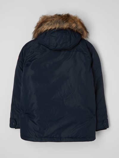 Pepe Jeans Parka met imitatiebont, model 'Goole' Marineblauw - 3