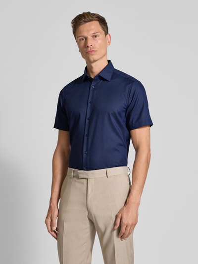 Christian Berg Men Regular fit zakelijk overhemd met knoopsluiting Marineblauw - 4