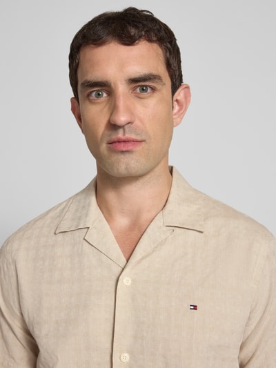 Tommy Hilfiger Regular Fit Freizeithemd aus Baumwoll-Leinen-Mix Beige 3