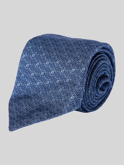 altea Stropdas van een mix van zijde en katoen, model 'Ticino' Marineblauw - 1