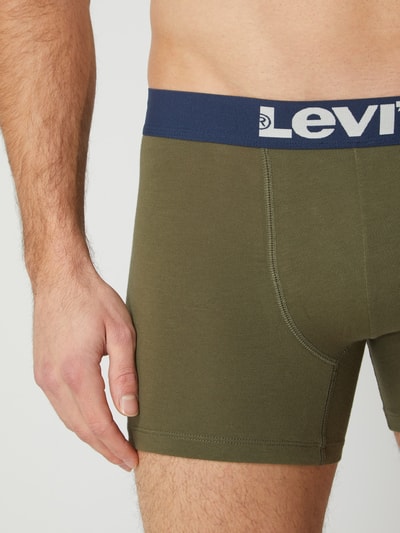 Levi's® Obcisłe bokserki z nadrukiem z logo Oliwkowy 6