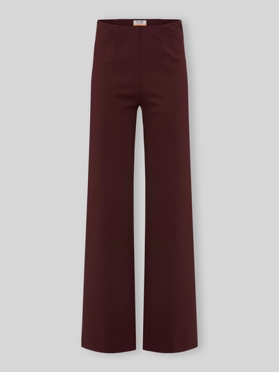 Raphaela By Brax Wide leg wijdte broek van viscosemix model 'Lillyth' Bordeaux - 2