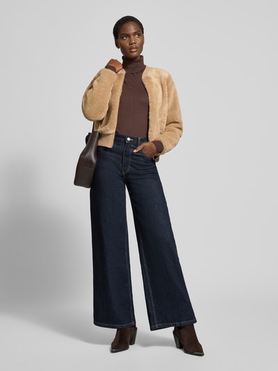 Someday Kurtka ze sztucznego futra Beżowy melanż 1