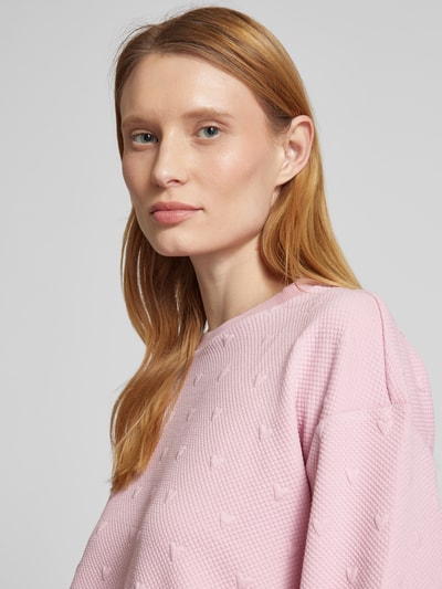 Tom Tailor Denim Regular Fit Sweatshirt mit Viskose-Anteil Rosa 3