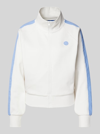 Hugo Blue Sweatjacke mit Label-Detail Modell 'Demilie' Offwhite 2