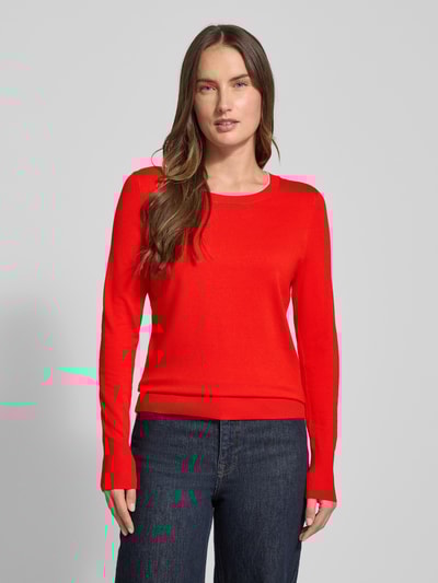 Christian Berg Woman Gebreide pullover met ribboorden Lichtrood - 4