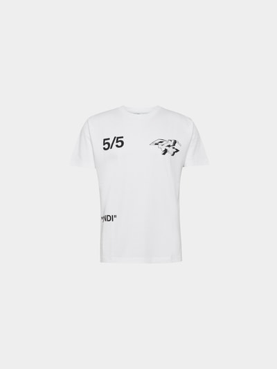 Off-White T-Shirt mit Motiv-Prints Weiss 2