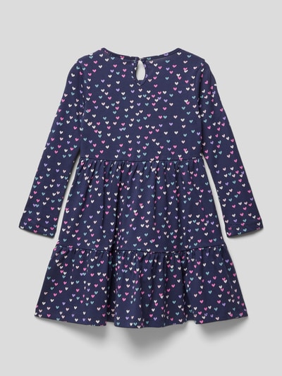 Happy Girls Knielanges Kleid mit Allover-Muster Marineblau 3