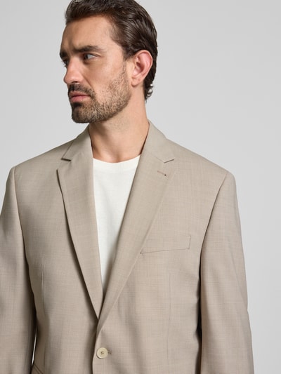 Christian Berg Men Regular Fit Sakko aus Woll-Mix mit 2-Knopfleiste Beige 3