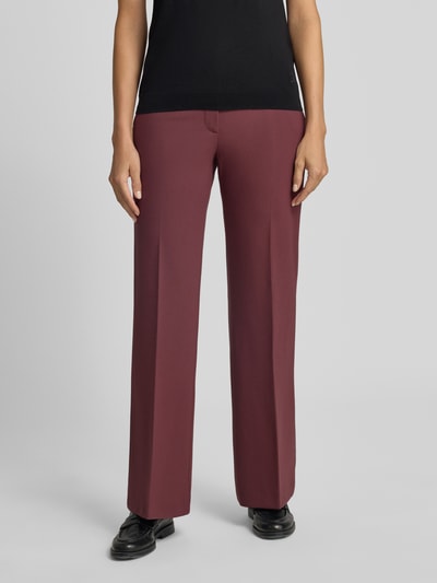 Jake*s Collection Regular fit bell bottom van viscosemix Prune - 4